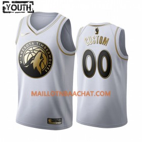 Maillot NBA Minnesota Timberwolves Personnalisable Nike 2019-20 Blanc Golden Edition Swingman - Enfant